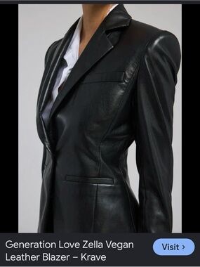 Generation Love Zella Vegan Leather Blazer - Black